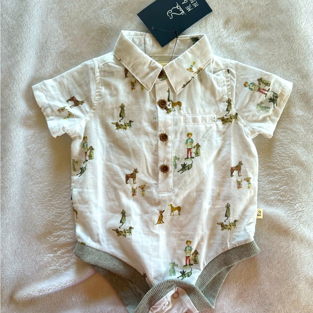 Me & Henry limited edition linen onesie